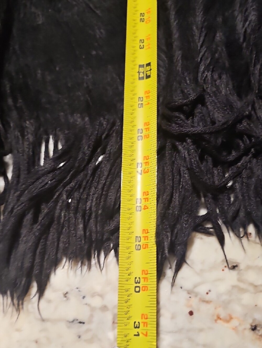 Black Faux Fur Shawl Poncho - Picture 8 of 12